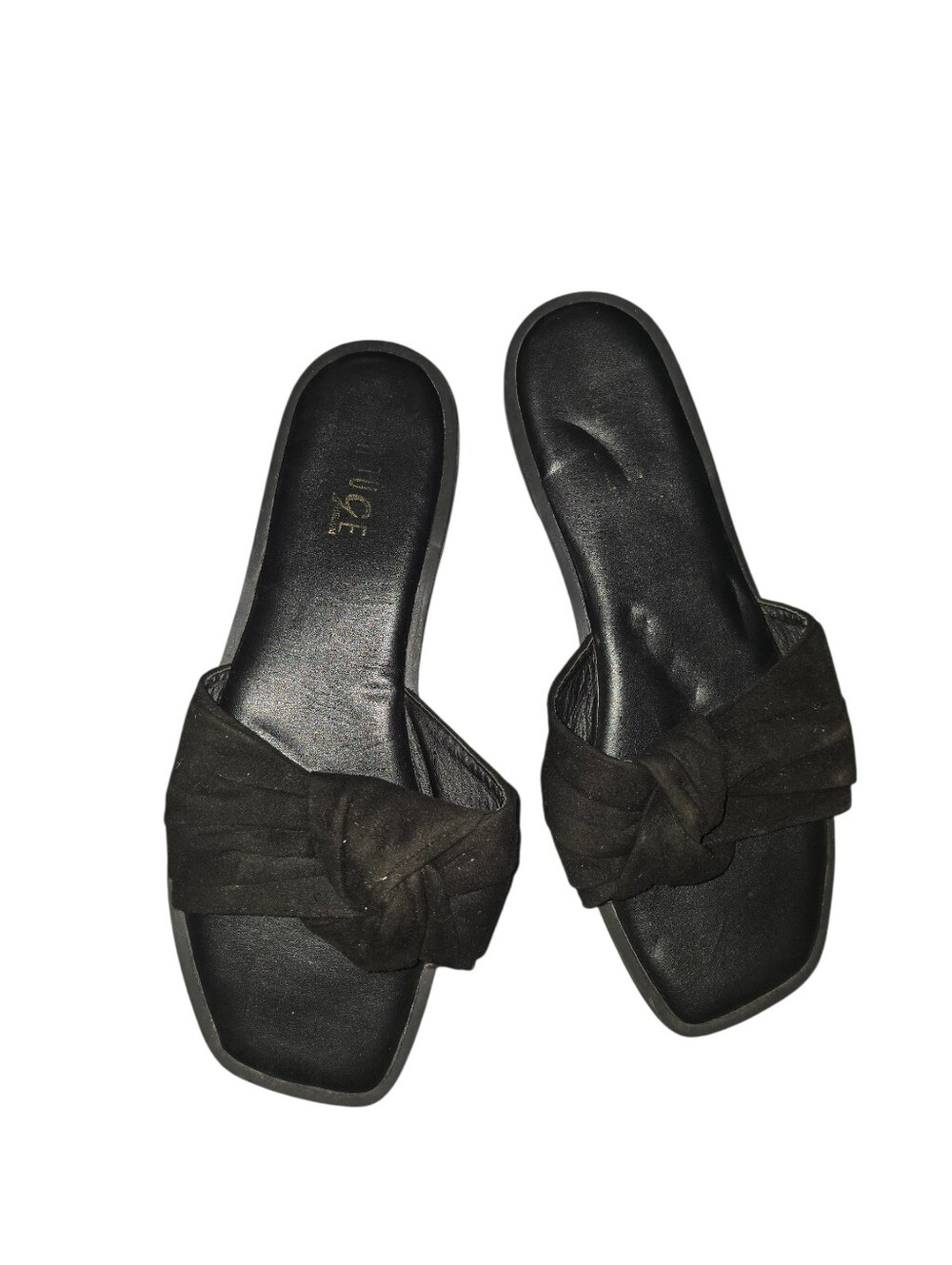 9/2/24. Womens Rouje Black Knotted Slide Mules